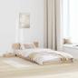 Preview: ARDEBO.de - Bettgestell Braun 90 x 190 cm Holz
