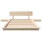 Preview: Bettgestell Braun 90 x 190 cm Holz