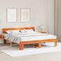 Preview: ARDEBO.de - Bettrahmen Wachsbraun 180 x 200 cm Massives Kiefernholz