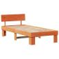 Preview: Bettrahmen Wachsbraun 75 x 190 cm Massives Kiefernholz