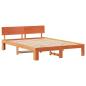 Preview: Bettrahmen Wachsbraun 140 x 200 cm Massives Kiefernholz