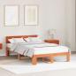 Preview: ARDEBO.de - Bettrahmen Wachsbraun 120 x 200 cm Massives Kiefernholz