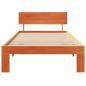 Preview: Bettrahmen Wachsbraun 90 x 200 cm Massives Kiefernholz