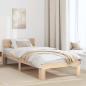 Preview: ARDEBO.de - Bettrahmen mit Kopfteil Natur 90 x 190 cm Massives Kiefernholz