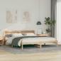 Preview: ARDEBO.de - Bettrahmen mit Kopfteil Braun 180 x 200 cm Massives Kiefernholz