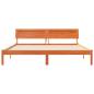 Preview: Bettrahmen Wachsbraun 180 x 200 cm Massives Kiefernholz