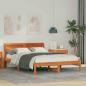 Preview: ARDEBO.de - Bettrahmen Wachsbraun 120 x 190 cm Massives Kiefernholz