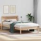 Preview: ARDEBO.de - Bettrahmen mit Kopfteil Braun 100 x 200 cm Massives Kiefernholz