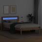 Preview: Bettrahmen mit Kopfteil Braun 100 x 200 cm Massives Kiefernholz