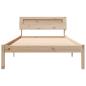 Preview: Bettrahmen mit Kopfteil Braun 100 x 200 cm Massives Kiefernholz