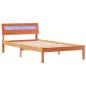 Preview: Bettrahmen Wachsbraun 90 x 190 cm Massives Kiefernholz