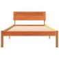 Preview: Bettrahmen Wachsbraun 75 x 190 cm Massives Kiefernholz