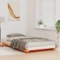 Preview: Bettrahmen Wachsbraun 100 x 200 cm Massives Kiefernholz