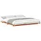 Preview: Bettrahmen Wachsbraun 200 x 220 cm Massives Kiefernholz