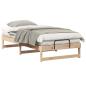 Preview: Bettrahmen Braun 90 x 200 cm Massives Kiefernholz