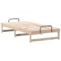 Preview: Bettrahmen Braun 90 x 200 cm Massives Kiefernholz
