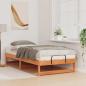 Preview: Bettrahmen Braun 75 x 190 cm Massives Kiefernholz