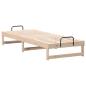 Preview: Bettrahmen Braun 90 x 210 cm Massives Kiefernholz