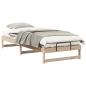 Preview: Bettrahmen Braun 100 x 220 cm Massives Kiefernholz