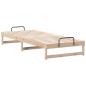 Preview: Bettrahmen Braun 100 x 220 cm Massives Kiefernholz