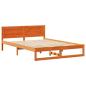Preview: Bettrahmen Wachsbraun 160 x 200 cm Massives Kiefernholz