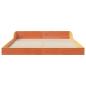 Preview: Bettrahmen Wachsbraun 135 x 190 cm Massives Kiefernholz