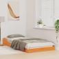 Preview: Bettrahmen Wachsbraun 100 x 200 cm Massives Kiefernholz