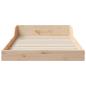 Preview: Bettrahmen Braun 90 x 210 cm Massives Kiefernholz