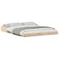 Preview: Bettrahmen Braun 140 x 220 cm Massives Kiefernholz