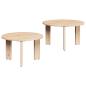 Preview: ARDEBO.de - Couchtisch 2 stk. Natur 47,5 x 47,5 x 27 cm Massivholz Kiefer
