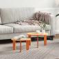 Preview: ARDEBO.de - Couchtisch 2 stk. Wachsbraun 47,5 x 47,5 x 27 cm