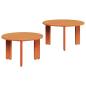 Preview: Couchtisch 2 stk. Wachsbraun 47,5 x 47,5 x 27 cm