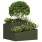 Preview: Garten-Pflanzgefäß Olivgrün 60 x 60 x 50 cm Kaltgewalzter Stahl