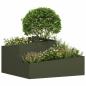 Preview: Garten-Pflanzgefäß Olivgrün 80 x 80 x 50 cm Kaltgewalzter Stahl