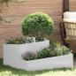 Preview: ARDEBO.de - Garten-Pflanzgefäß Silber 80 x 80 x 50 cm Verzinkter Stahl