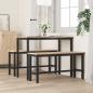 Preview: Esstischbank Natur 100 x 32,5 x 49 cm Massives Kiefernholz