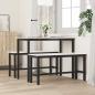 Preview: Esstischbank Weiß 100 x 32,5 x 49 cm Massives Kiefernholz