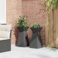 Preview: Säulen Pflanzer 2 stk. Schwarz 35 x 35 x 73 cm
