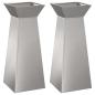Preview: Säulen Pflanzer 2 stk. Silber 40 x 40 x 100 cm Edelstahl