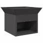 Preview: Feuerstelle Schwarz 50 x 50 x 40 cm Stahl
