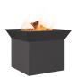 Preview: Feuerstelle Schwarz 50 x 50 x 40 cm Stahl