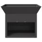 Preview: Feuerstelle Schwarz 50 x 50 x 40 cm Stahl
