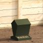 Preview: ARDEBO.de - Hühnerfütterer Olive Grün 30 x 30 x 39 cm Kaltgewalzter Stahl