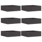 Preview: ARDEBO.de - Rasenkante 6 stk. 40 x 40 x 13 cm Stahl Schwarz