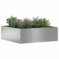 Preview: Raseneinfassung Silber 40 x 40 x 13 cm Verzinkter Stahl