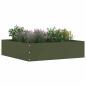Preview: Raseneinfassung Olive Grün 50 x 50 x 13 cm Stahl