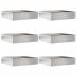 Preview: ARDEBO.de - Rasenkante 6 stk. 50 x 50 x 13 cm Edelstahl Silber