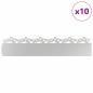 Preview: Rasenkanten 10 stk. 103 x 0,05 x 22 cm Edelstahl Silber