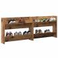 Preview: Schuhschrank 2 stk. 80 x 18 x 60 cm Holzwerkstoff Altholz
