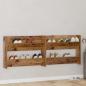 Preview: Schuhschrank 2 stk. 80 x 18 x 60 cm Holzwerkstoff Altholz